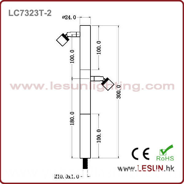 Rotating 2W LED Cabinet Light/Showcase Light LC7323t-2